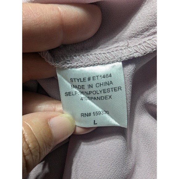 Heyson Short Sleeve Blouse Women's Size Large Purple - Picture 4 of 10